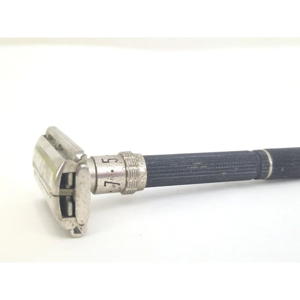1969 Gillette Super Adjustable Black Beauty O4 Vintage Safety Razor